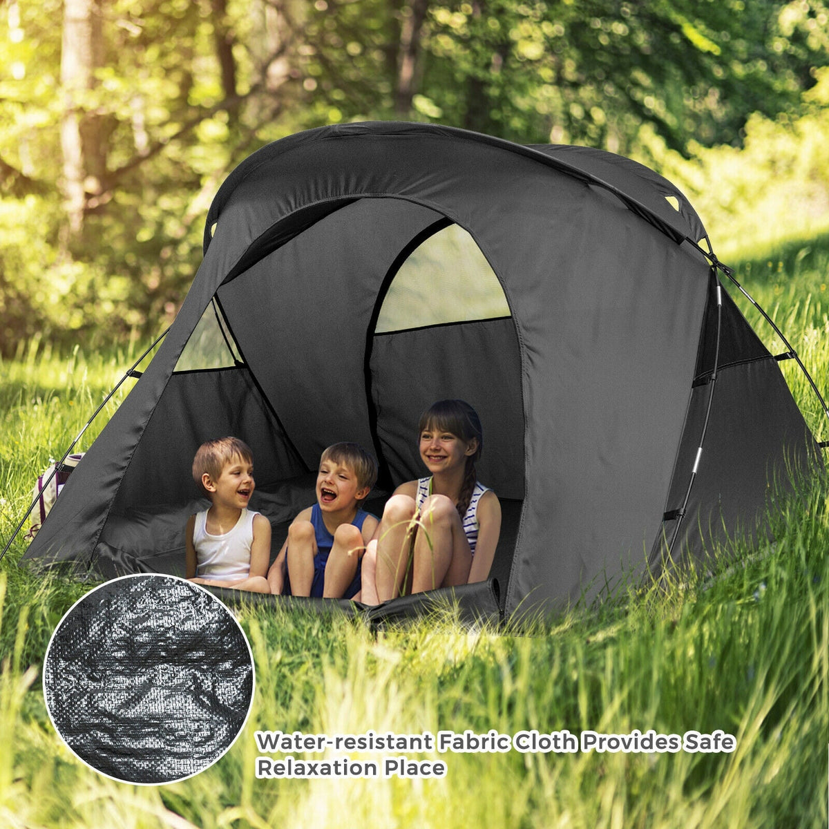 2-Person Outdoor Camping Tent with External Cover