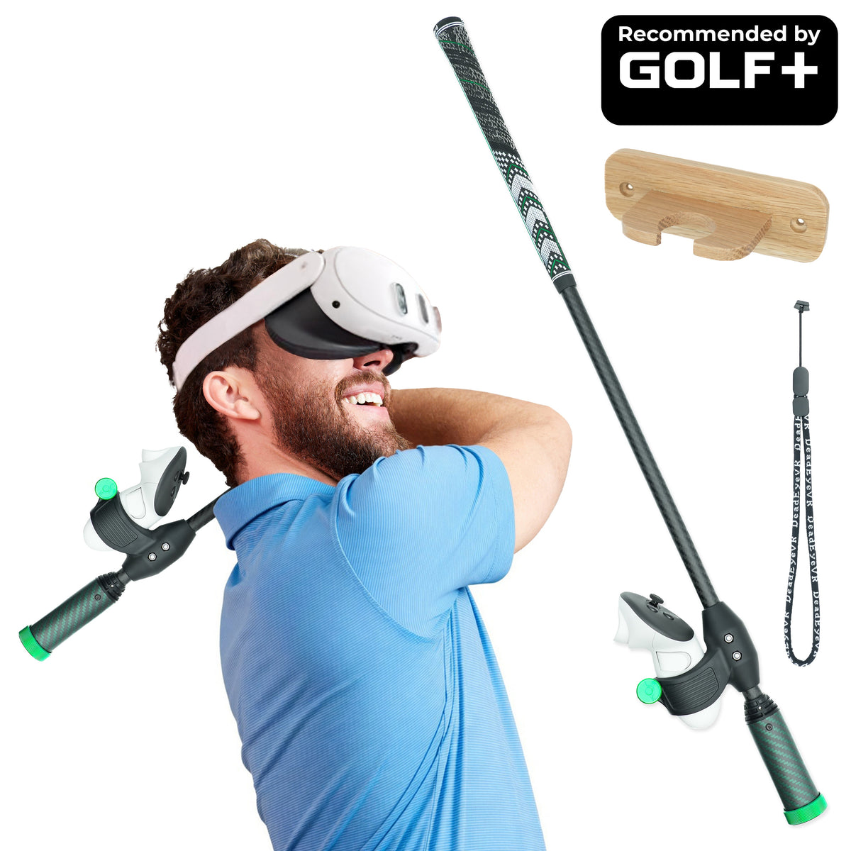 DriVR Elite - Adjustable VR Weighted Golf Club Handle Accessory - Compatible with Quest 2, 3/3s, and Pro