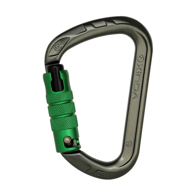 D-Shape Rock Climbing Carabiner - Auto-Locking and Durable