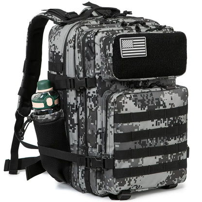 45L Tactical Backpack survival Bag Hunting MOLLE Backpack GYM For Men EDC Outdoor Hiking Rucksack Witch Bottle Holder