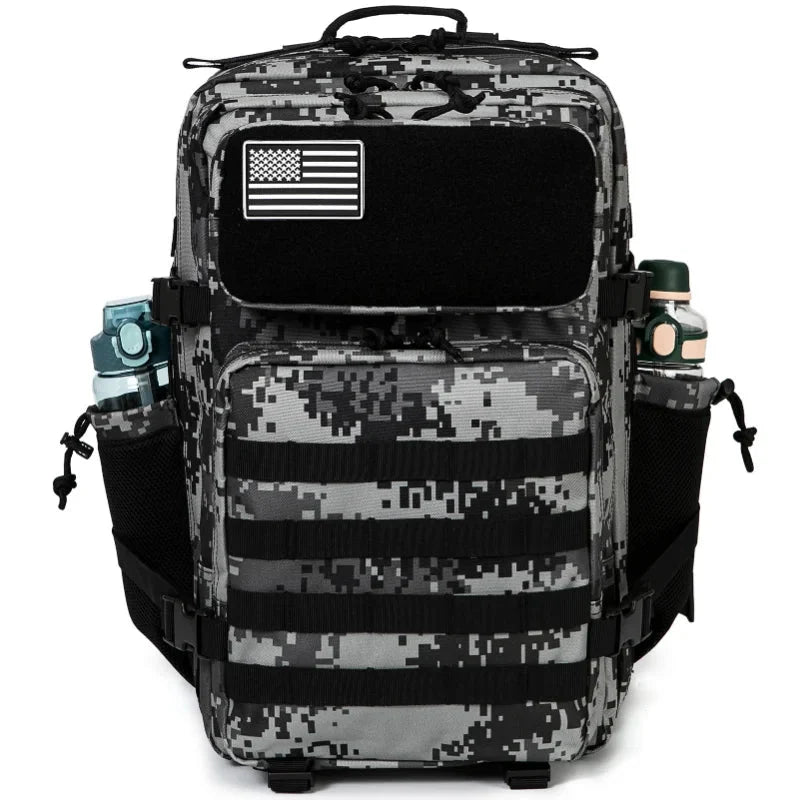 45L Tactical Backpack survival Bag Hunting MOLLE Backpack GYM For Men EDC Outdoor Hiking Rucksack Witch Bottle Holder