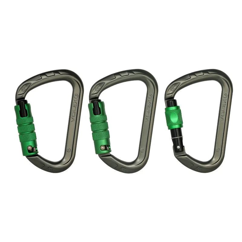D-Shape Rock Climbing Carabiner - Auto-Locking and Durable