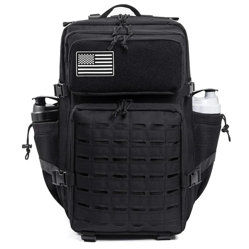45L Tactical Backpack survival Bag Hunting MOLLE Backpack GYM For Men EDC Outdoor Hiking Rucksack Witch Bottle Holder
