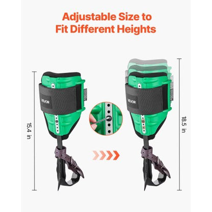 Tree Climbing Spikes Set, Height-Adjustable Tree Climbing Gear with Straps & Spike Protectors, 350 lbs Load Capacity, Heavy Duty Steel Climb Spurs Arborist Equipment for Fruit Picking Hunting
