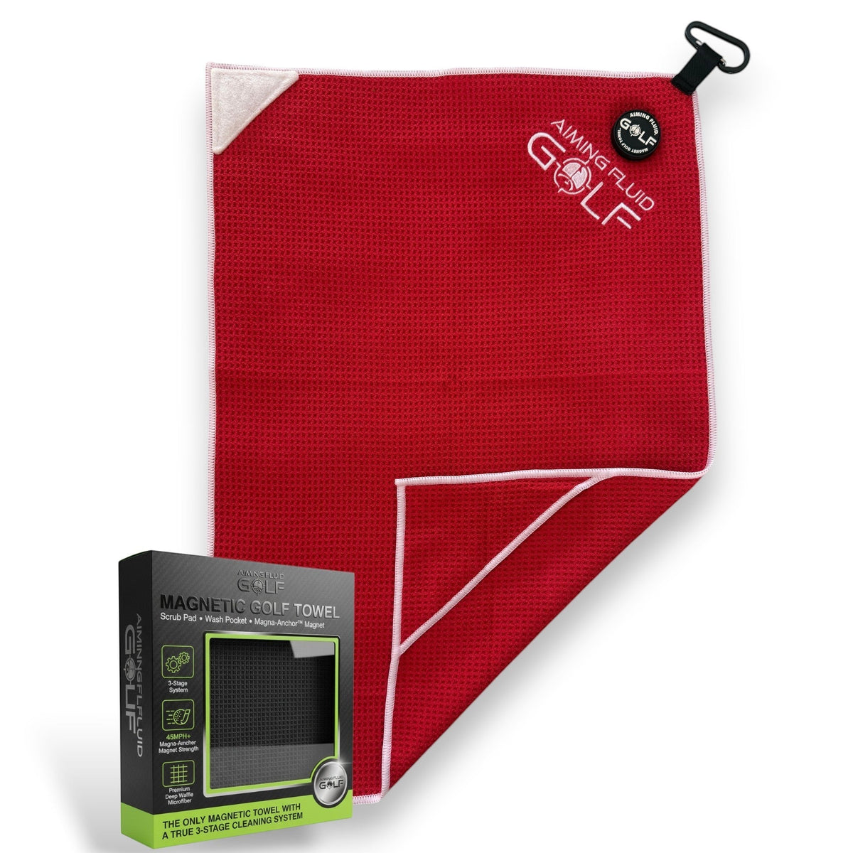 Magna-Anchor™ Magnetic Golf Towel – Stubby (16×24)