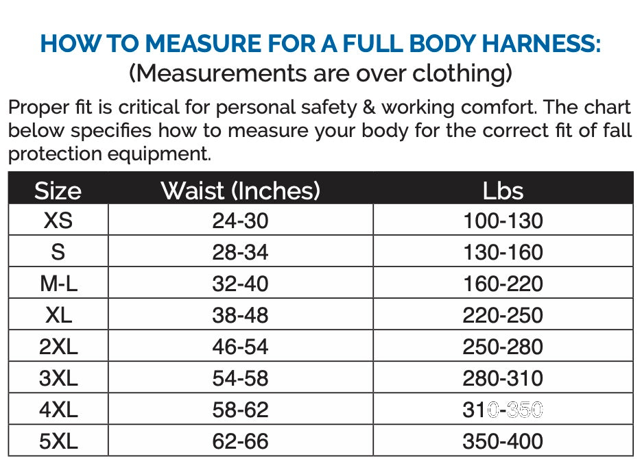 Climbing Type Full Body Harness w/ D-Ring on Back, Front, & Hips | 96305/6F